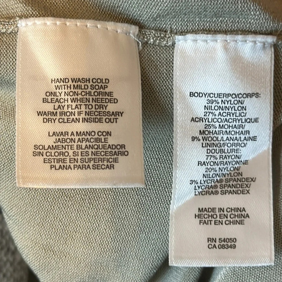 🌻 Jones New York Women's sz 3X Cowl Neck Mohair Wool Blend Top Damask - Picture 4 of 6